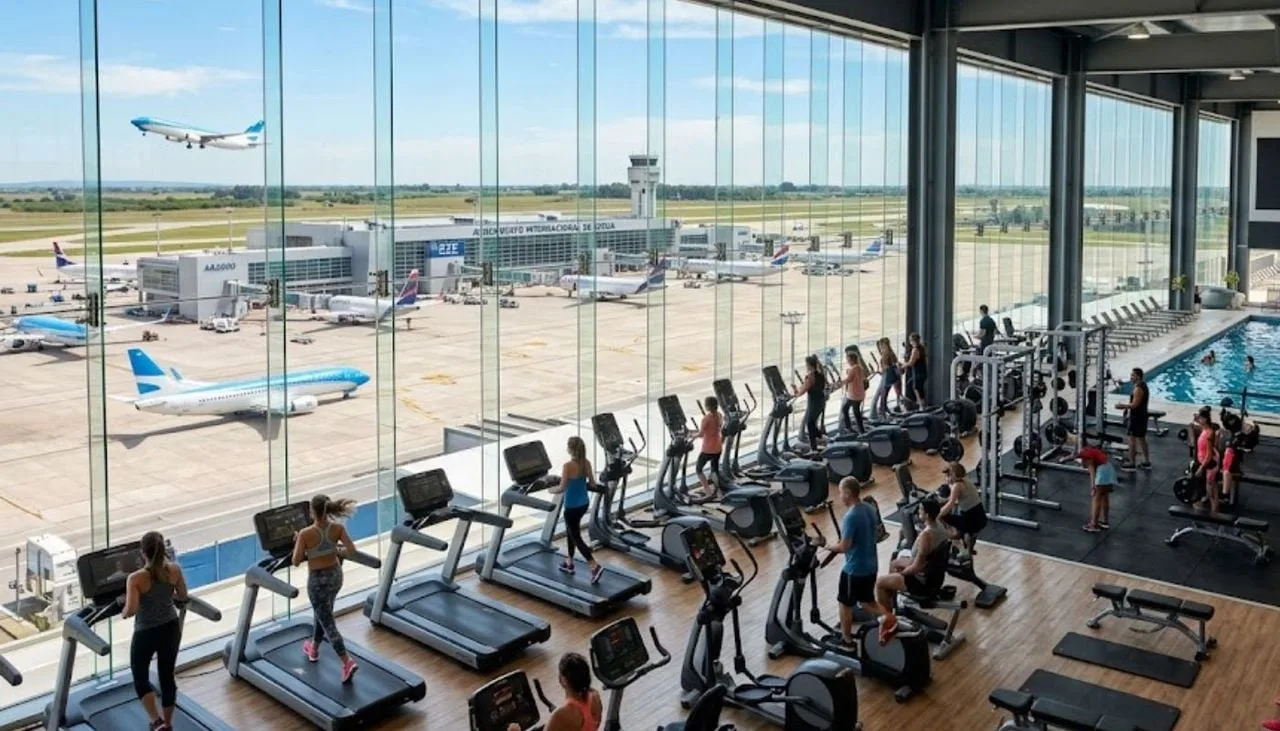 Argentina abre el gimnasio más grande del mundo dentro de un aeropuerto internacional
