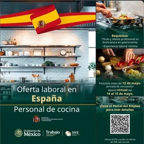 Convocan a profesionales en gastronomía para trabajar en España desde Colima
