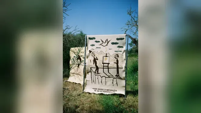 Adrián Martínez representa a las Baleares en ArteSantander con tapices de lana natural