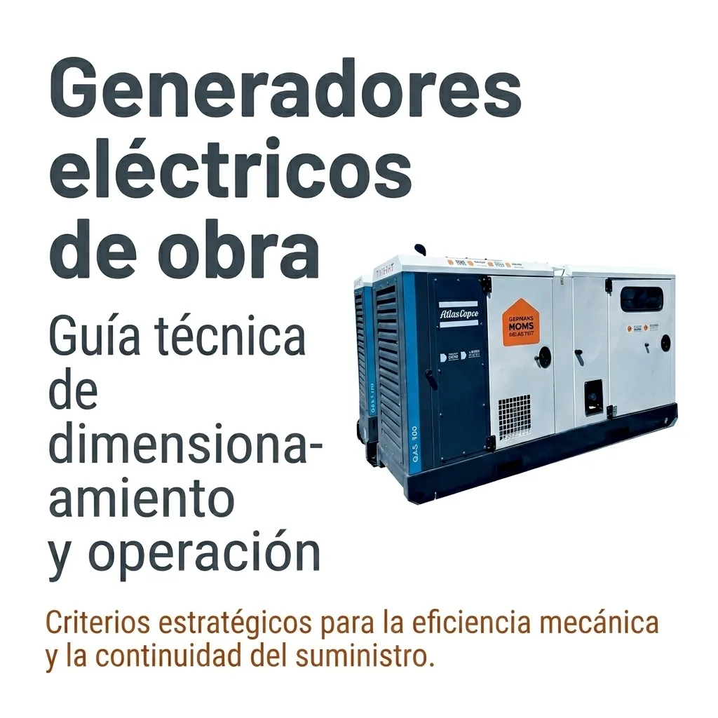 Claves para dimensionar y optimizar grupos electrógenos en proyectos de construcción