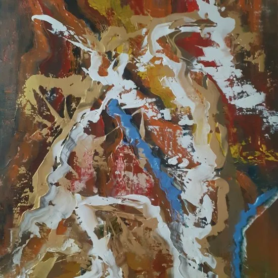 Cuadro abstracto original de Leonor Solbes disponible con envío gratuito en España