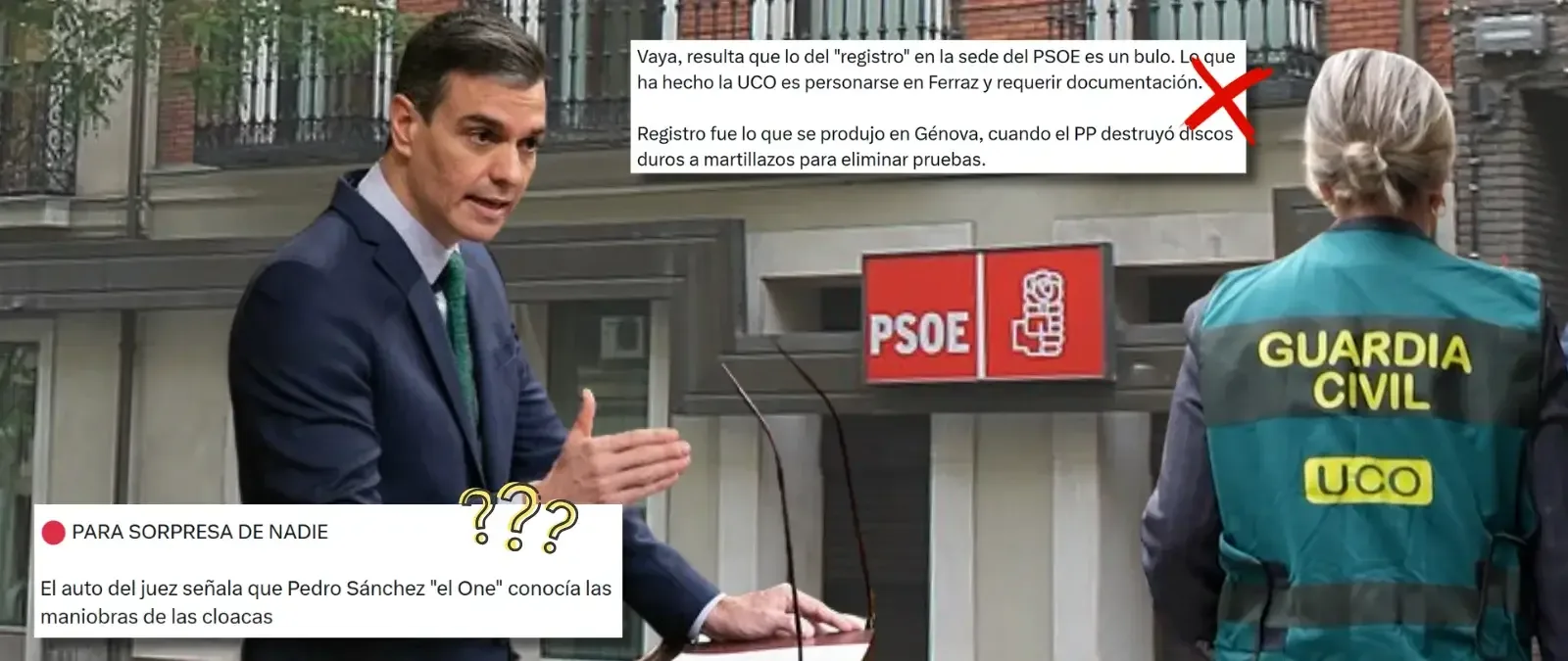 Desinformación y aclaraciones sobre la investigación judicial en la sede del PSOE