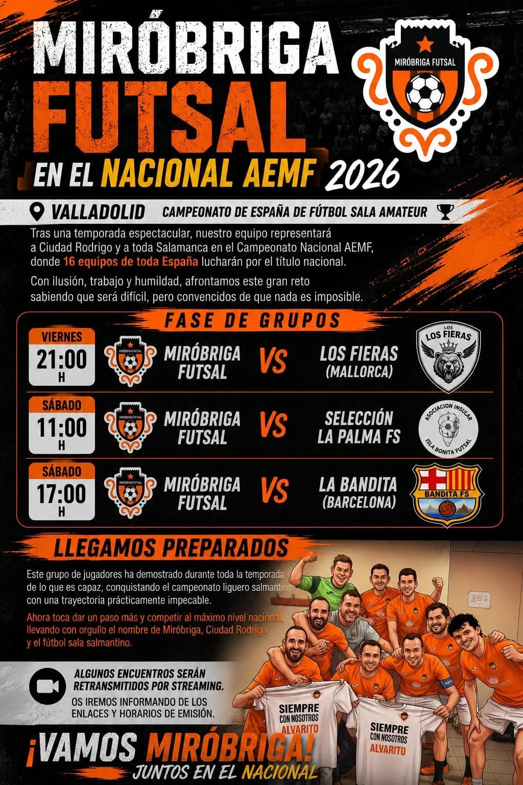 El Miróbriga Futsal busca destacar en el Campeonato Nacional AEMF representando a Salamanca