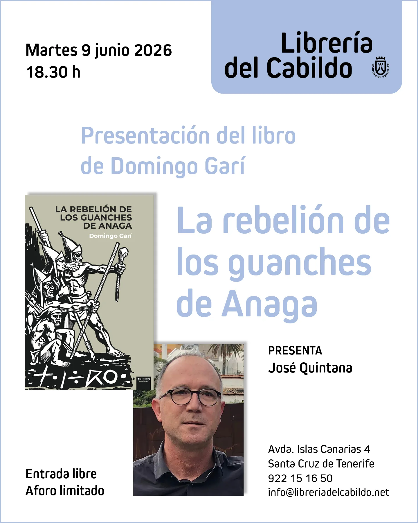 Nuevas voces sobre la resistencia guanche llegan con la novela de Domingo Garí