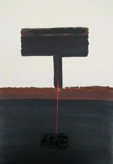 Obra original en tinta sobre lienzo aborda el paso del tiempo en la serie “Dejar de Ser