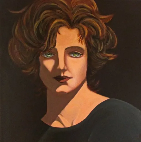 Retrato original en acrílico inspirado en imagen mística con envío internacional