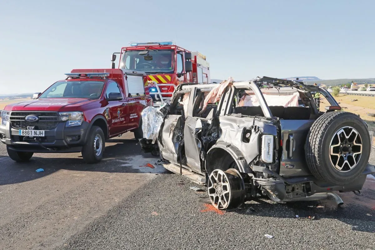 Cuatro miembros de una familia fallecen y una niña queda gravemente herida tras accidente en Herrera de Pisuerga