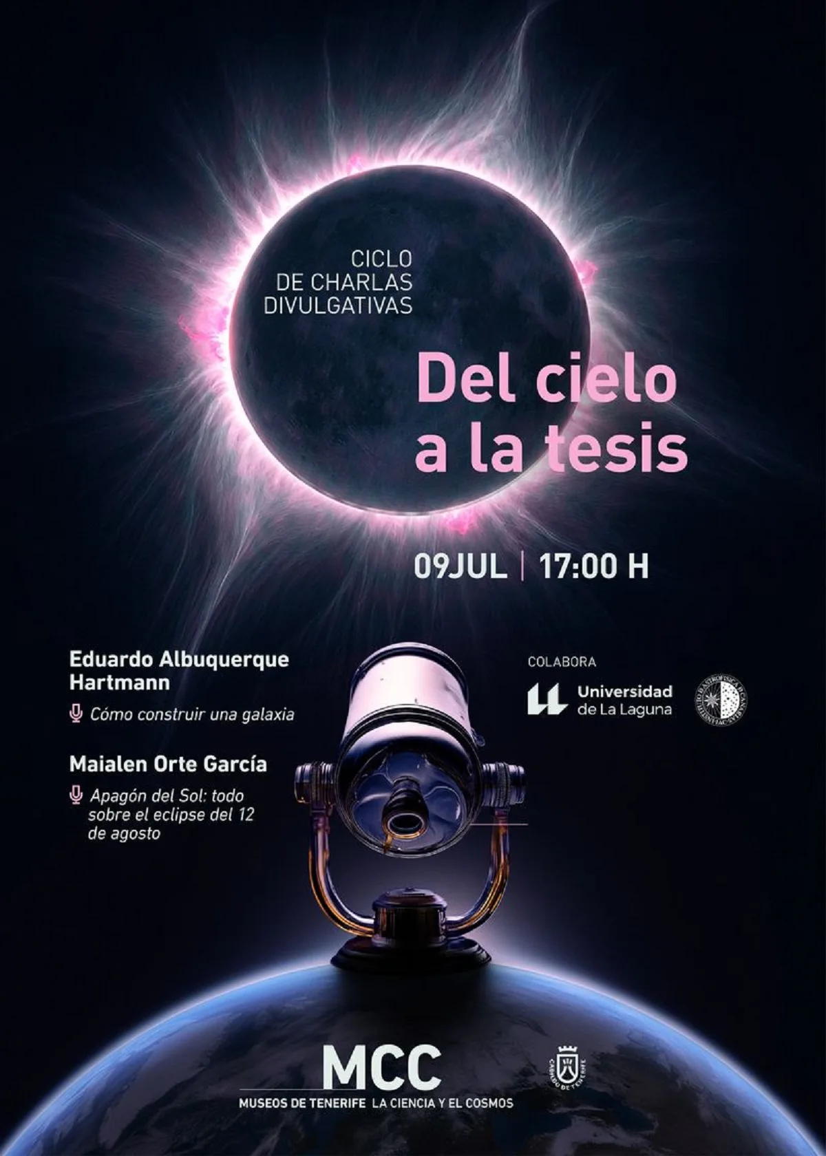 El Museo de la Ciencia y el Cosmos ofrece una charla sobre galaxias y eclipse solar