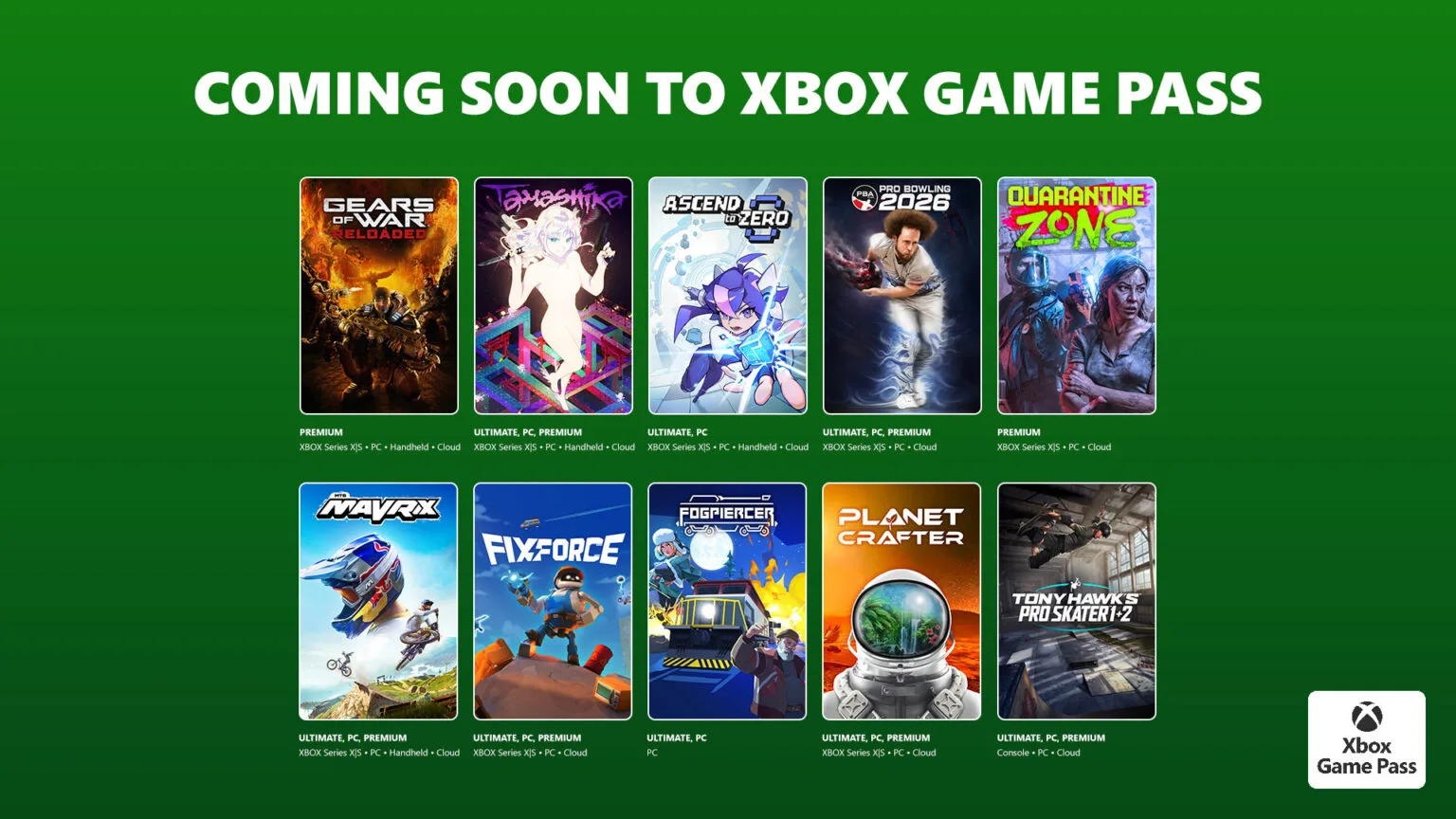 Gears of War: Reloaded y Tony Hawk’s Pro Skater llegan a Game Pass en julio