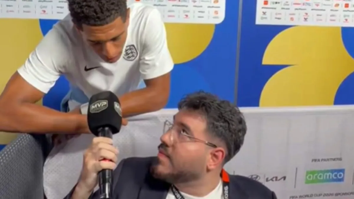 Jude Bellingham muestra un gesto de apoyo a Venezuela tras victoria de Inglaterra en Mundial