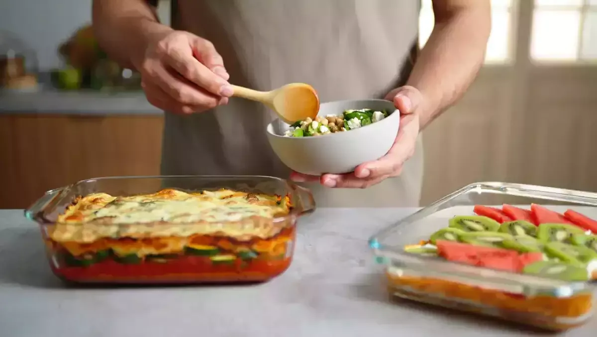 Menú ligero y fresco para el 9 de julio: ensalada, moussaka de calabacín y polos de fruta
